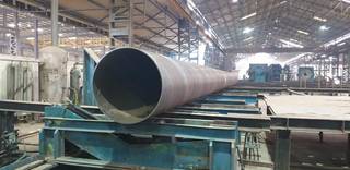 Manufacturers of MS SAW pipes up to 3,200 mm diameter & capacity of 1,50,000 tons/annum.