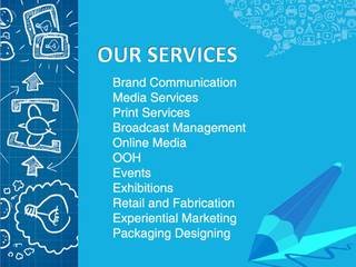 We are 360 degree brand management agency with extension into exhibitions and retail visual merchandising, based in Gurgaon.