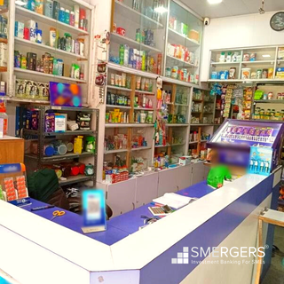 Retail pharmacy store with a daily footfall of 250+ located next to two doctors' office.