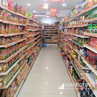 Supermarket with 2 outlets receiving combined footfall of 200-300 customers daily seeks investment.