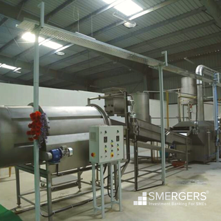 For Sale: 300-ton capacity snack manufacturing line near Bangalore valued by certified engineers.