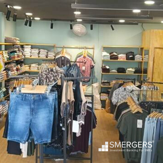 Franchised men's apparel store with 120+ customers/day for sale in Hyderabad with inventory and assets.